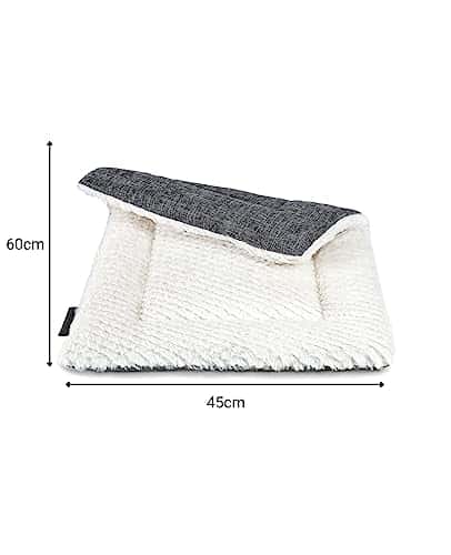 Koeravoodi – voodriga, kohev, pestav suurus P 60 × L 45 × K 4 cm, värv hall (lionto)