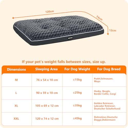 Koeravoodi – eemaldatav, ortopeediline, pestav suurus P 120 × L 74 × K 12 cm, värv tumehall (HMTOPE)