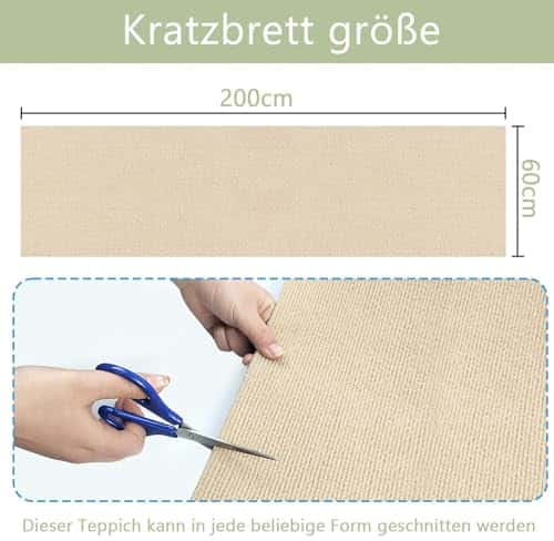 Lemmiklooma matt suurus 60*200cm, värv riisivalge (Eyeleaf)