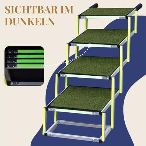 Lemmiklooma trepid – libisemisvastane, kokkupandav suurus 43_x_103_cm, värv roheline (PRIORPET)