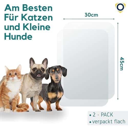 Lemmiklooma matt – läbipaistev suurus 45 cm × 30 cm, värv 2 stück värvitu (PROTECTO)