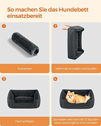 Koeravoodi – libisemiskindel, eemaldatav, pestav suurus P 70 × L 55 × K 21 cm, värv tumehall (Feandrea)