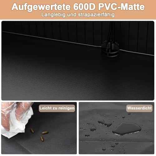 Koeravoodi – veekindel suurus 122CM × 60CM × 40CM, värv must ohne Top (Aystkniet)