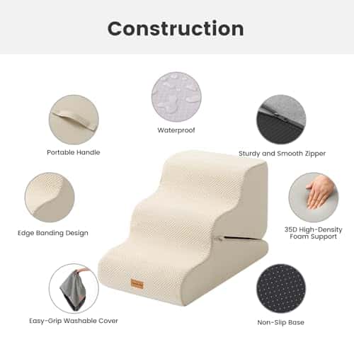 Lemmiklooma trepid – veekindel, libisemiskindel suurus 2in1 15.7"x26.7"x16.5", värv beež (Gardner Pet)