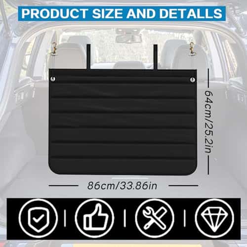 Pagasiruumi kaitsekate (koerale) – kriimustuskindel suurus 80x64cm, värv blacks (LeapBeast)