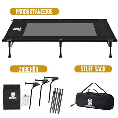 Koeravoodi – tugev, hingav suurus Medium, värv must (OneTigris)