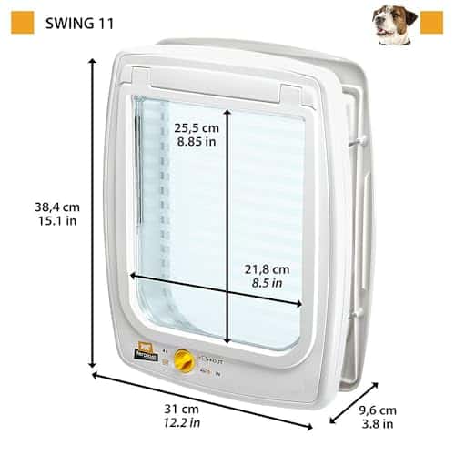 Kassiluuk suurus L (31 × 9,6 × h. 38,4 cm.), värv valge (Ferplast)