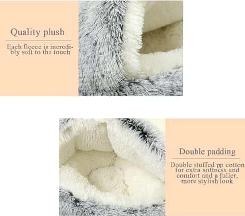 Koeravoodi – soe, libisemiskindel, mõnus suurus P 65 × L 40 × K 40 cm, värv Plüschdecke hall 65 cm (SUOXU)