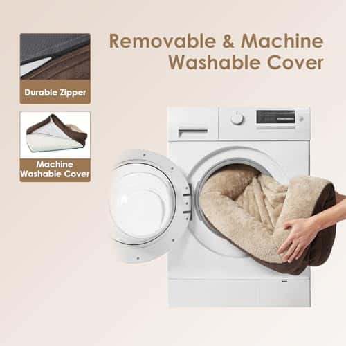 Koeravoodi – veekindel, libisemiskindel, ortopeediline suurus 76 × 51 × 16.5 cm (L × L × K), värv pruun (EHEYCIGA)