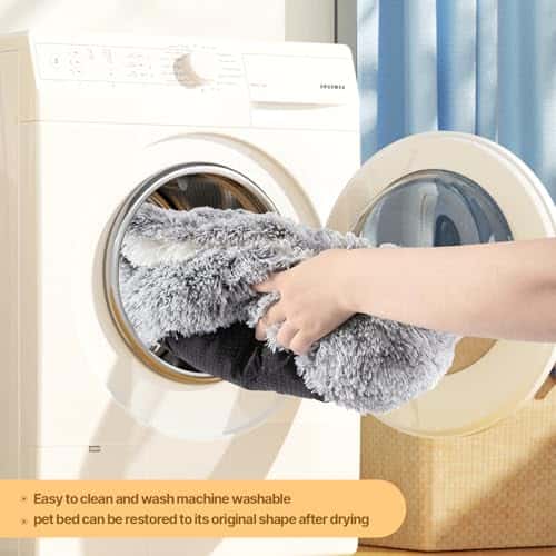 Koeravoodi – kohev, pestav suurus P 65 × L 65 × K 40 cm, värv hall (YAGE)