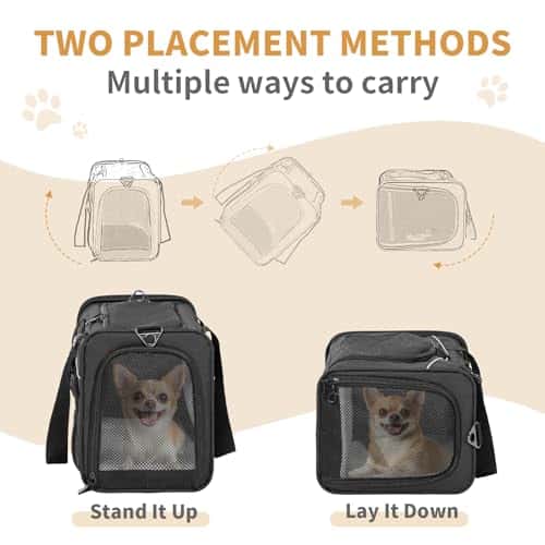 Lemmiklooma transpordikott suurus Large, värv must (Petsfit)