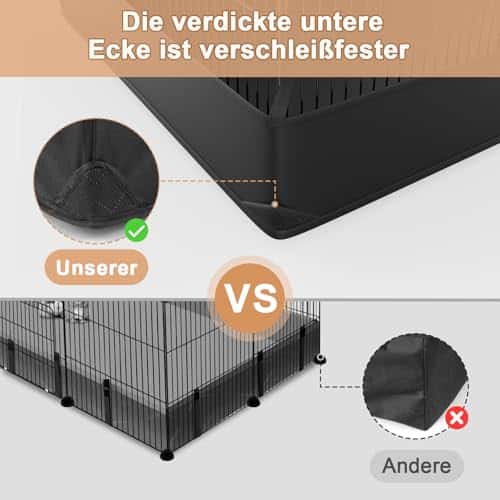 Koeravoodi – veekindel suurus 122CM × 60CM × 40CM, värv must ohne Top (Aystkniet)