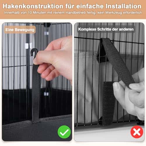 Koeravoodi – veekindel suurus 122CM × 60CM × 40CM, värv must ohne Top (Aystkniet)