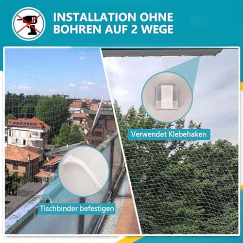 Kassi kaitsevõrk (rõdule/aknasse) – läbipaistev (NieKilig)