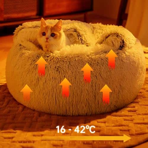 Koeravoodi – kohev, pestav suurus P 65 × L 65 × K 40 cm, värv hall (YAGE)