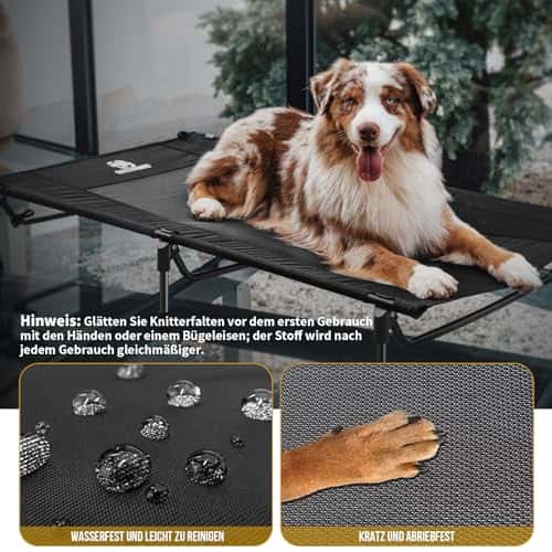 Koeravoodi – tugev, hingav suurus Medium, värv must (OneTigris)