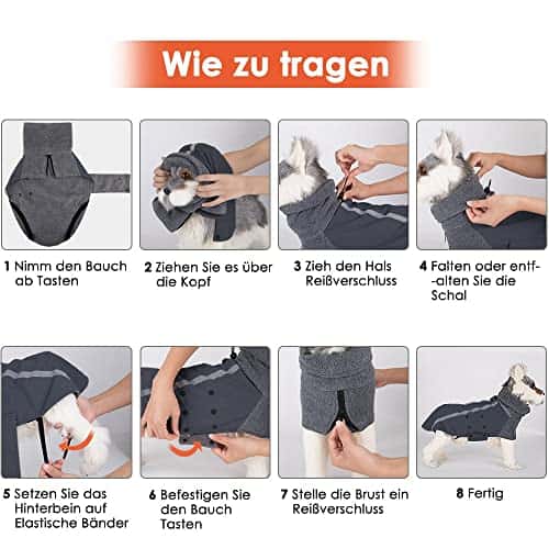 Koera mantel – veekindel, helkiv, soe suurus XXL, värv hall (SlowTon)