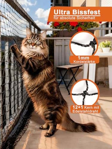 Kassi kaitsevõrk (rõdule/aknasse) – tugevdatud suurus 6x3m (NieKilig)