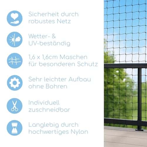 Kassi kaitsevõrk (rõdule/aknasse) värv 2 3x10 m (NEEZ)