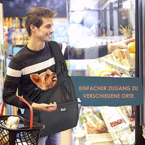 Lemmiklooma kandekott – hingav, reguleeritav, pestav suurus P 15 × L 10 × K 2 cm, värv must (Nasjac)