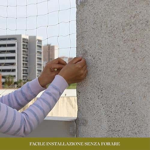 Kassi kaitsevõrk (rõdule/aknasse) – läbipaistev suurus 25 Stück + 1 Silikon, värv läbipaistev (Bird-Tech TM)