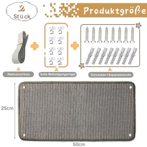 Kassi kraapimisalus suurus 50*25cm (2 Stück), värv 1 hall (JanYoo)