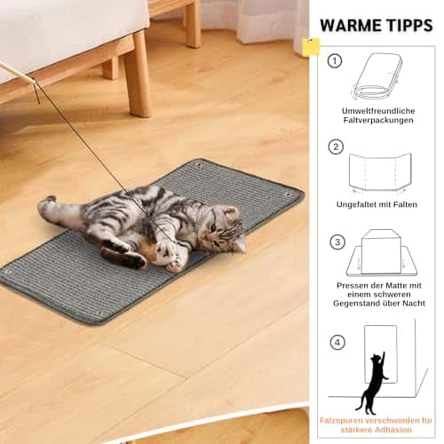 Kassi kraapimisalus suurus 50*25cm (2 Stück), värv 1 hall (JanYoo)