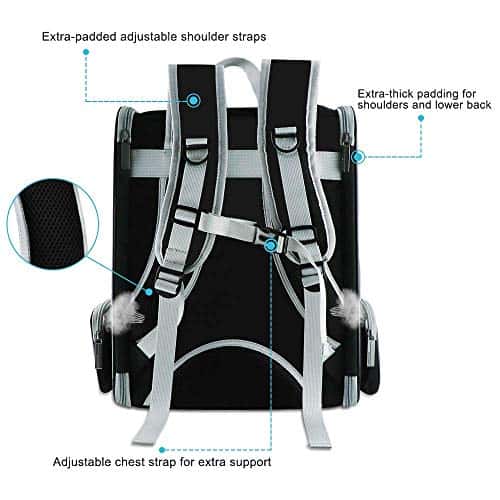 Lemmiklooma transpordikott – hingav, läbipaistev suurus P 42 × L 32 × K 38 cm, värv hall (Kiepoar)