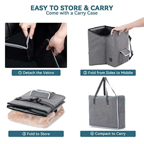 Koera autoistmekate – eemaldatav, pestav suurus Small, värv Grau&Grün (Petsfit)