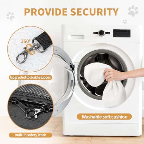 Lemmiklooma transpordikott suurus Large, värv must (Petsfit)