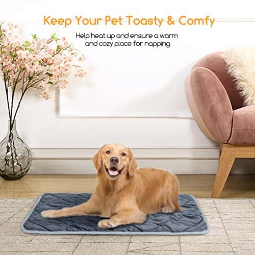 Lemmiklooma matt – libisemiskindel, isesoojenev, pestav suurus P 88 × L 58 × K 2 cm, värv tumehall (Nobleza)