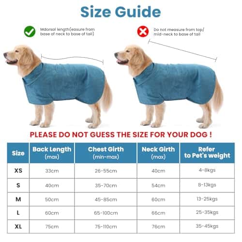 Koera vannimantel suurus L, värv sinine (PETTOM)