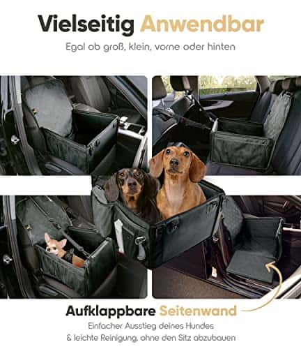 Koera autoistmekate – veekindel, eriti tugev, tugev suurus Standardgröße, värv must (HELDENWERK)