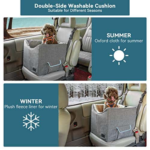 Koera autoistmekate – eemaldatav, pestav suurus Small, värv Grau&Grün (Petsfit)