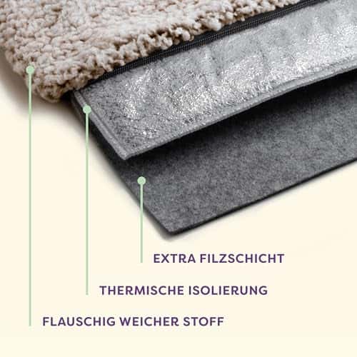 Kassivoodi – libisemiskindel, isesoojenev, mõnus suurus 60x45cm, värv pruun (Knupis)