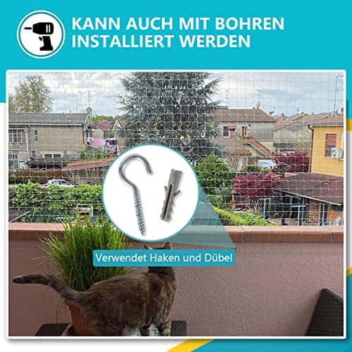 Kassi kaitsevõrk (rõdule/aknasse) – läbipaistev (NieKilig)