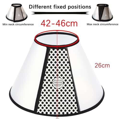 Taastumiskrae (Elizabethi krae) suurus Circonférence 42-46cm, profondeur 26cm, värv valge (SUQ)