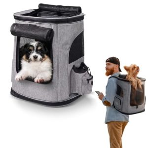 Lemmiklooma transpordikott – reguleeritav, kokkupandav suurus Medium, värv hall (Mobiclinic)