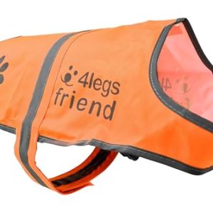 Koera turvavest – kõrge nähtavus suurus XS, värv oranž (4LegsFriend)