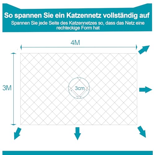 Kassi kaitsevõrk (rõdule/aknasse) – läbipaistev 4x3m (NieKilig) - Image 9