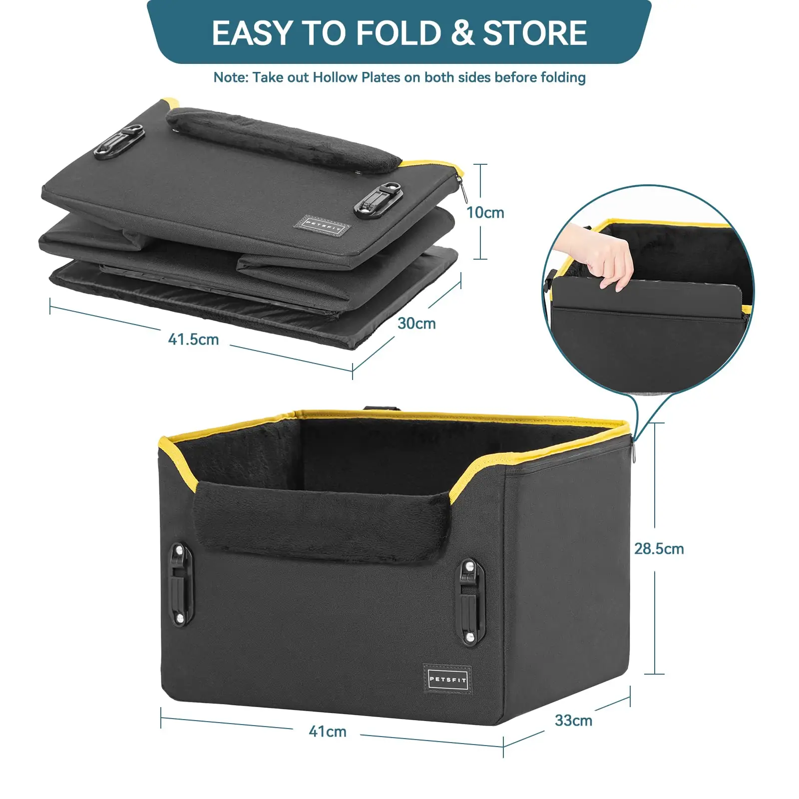 Petsfit DVCC041024 koera- ja autosied tagantvaade