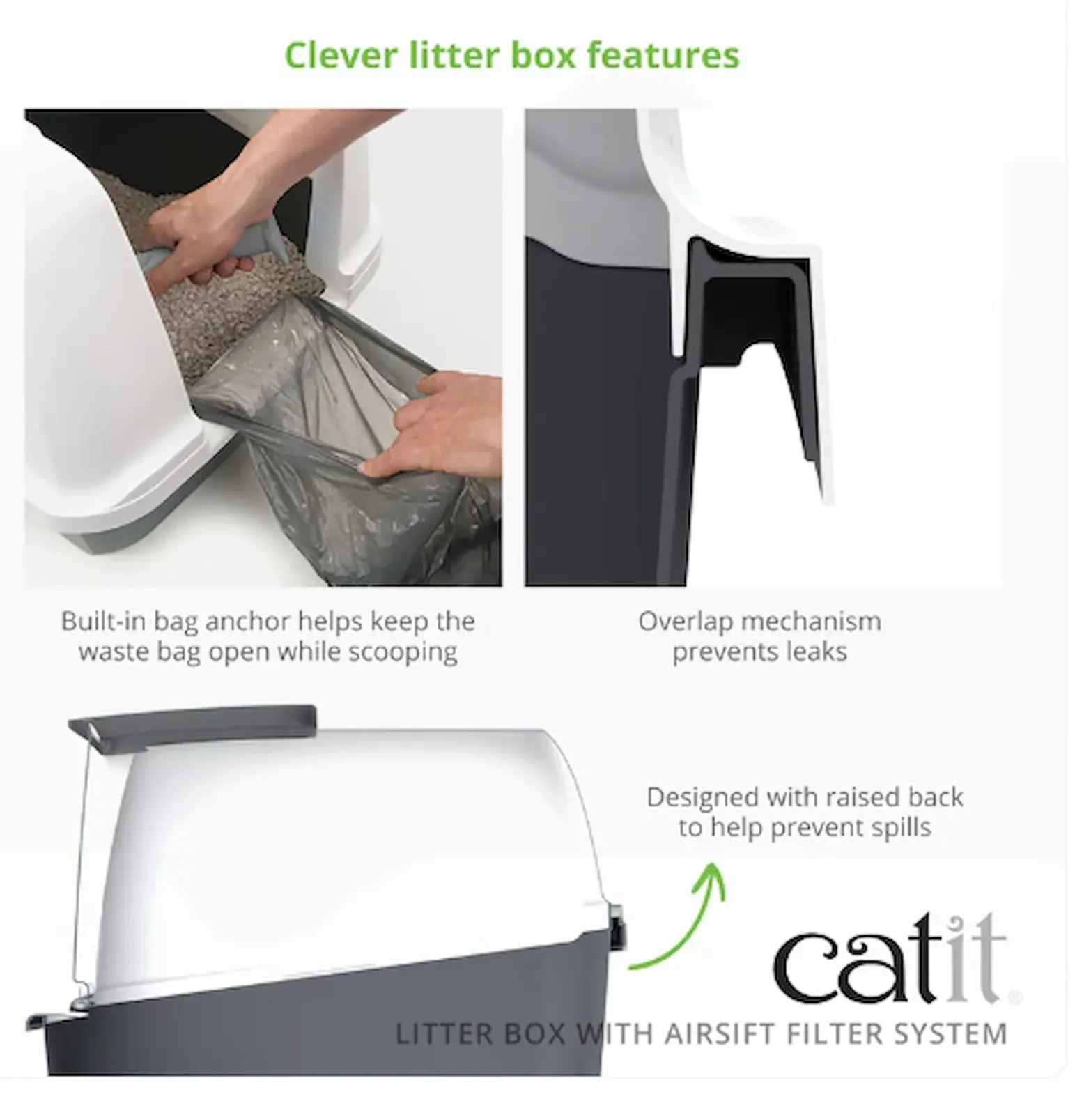 Catit plastikust kaanega tiilet detailvaade