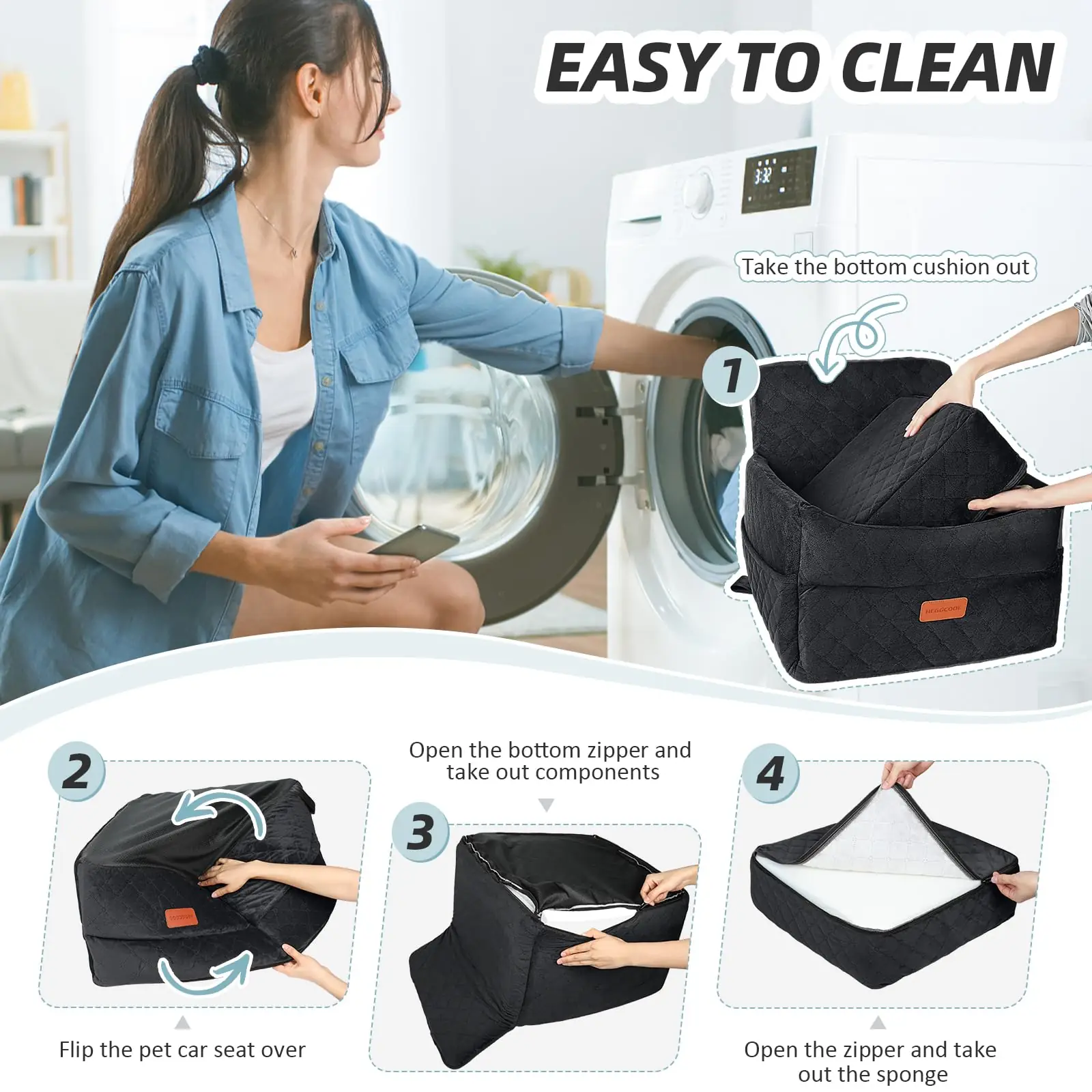 HEGGCOOE car seat-L koera- ja autosiidid tagantvaade