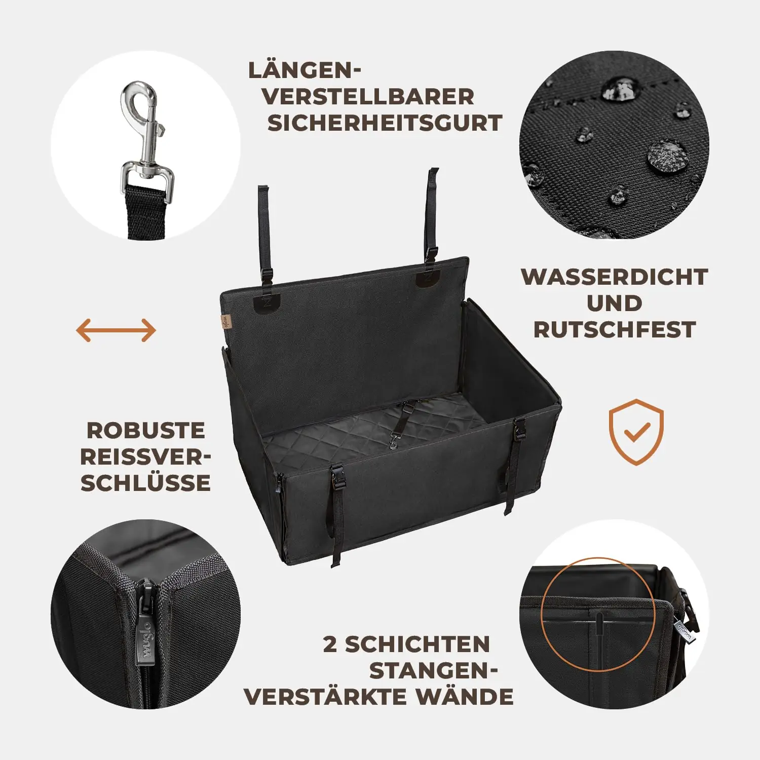 WUGLO PS-2-L koerte- ja autosidemed tagantvaade
