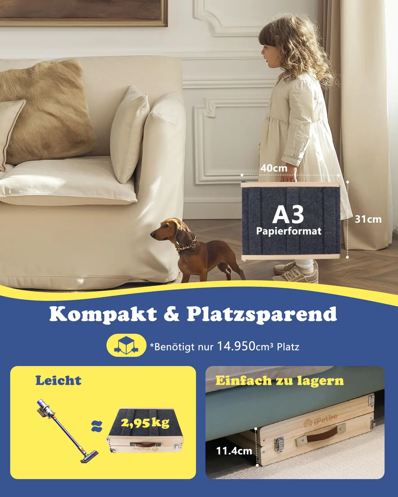 iPetba Sofa-Small-Gray-35lbs koerarammid detailne lähivaade 7