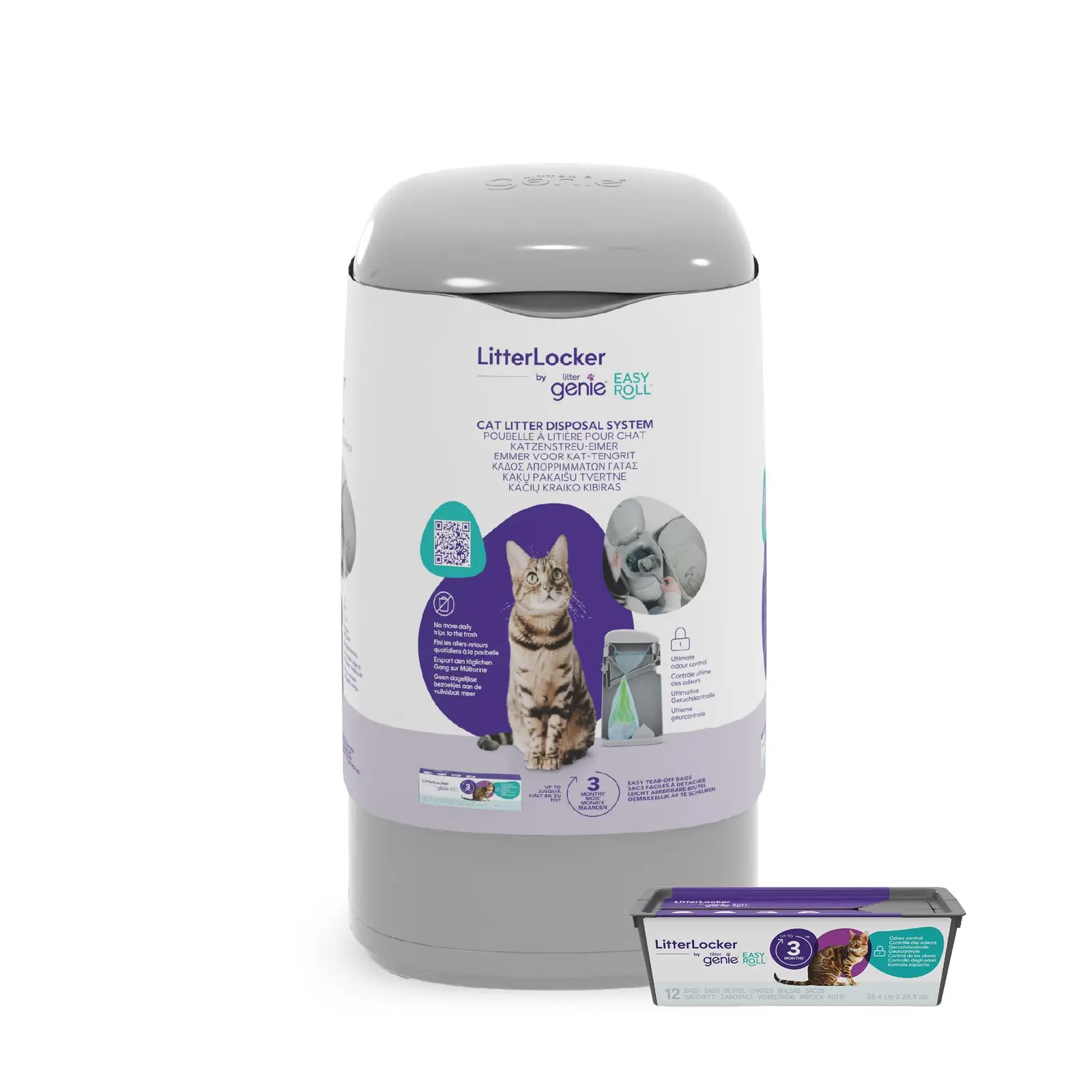 Litter Genie Easy Roll plastikust kassiliivakäitleja eestvaates