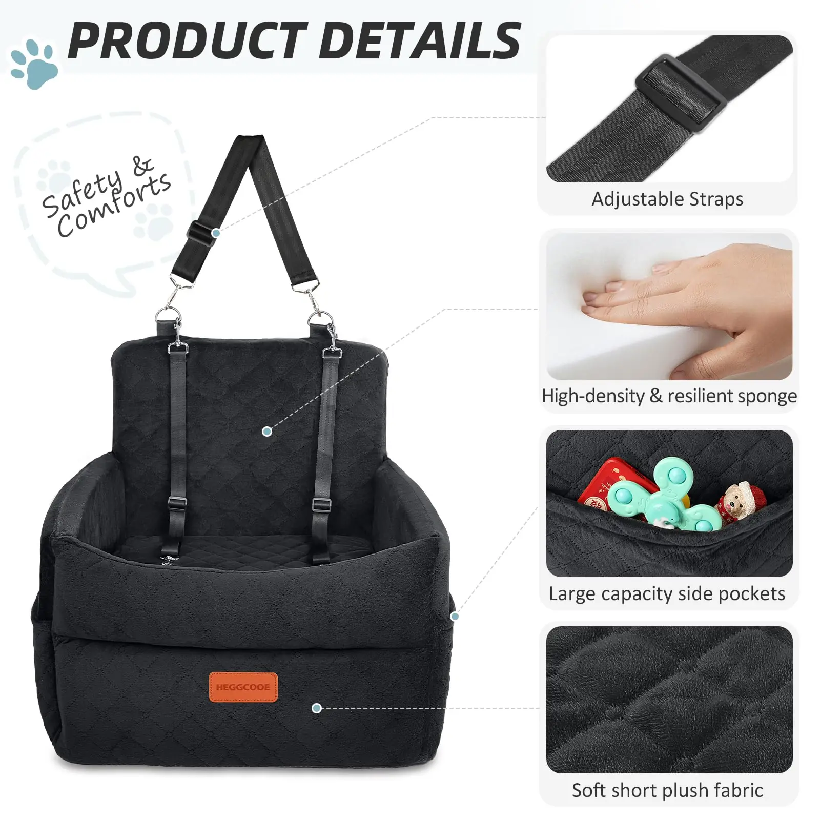 Istemudel car seat-L koos kahe turvavöö ühendiga