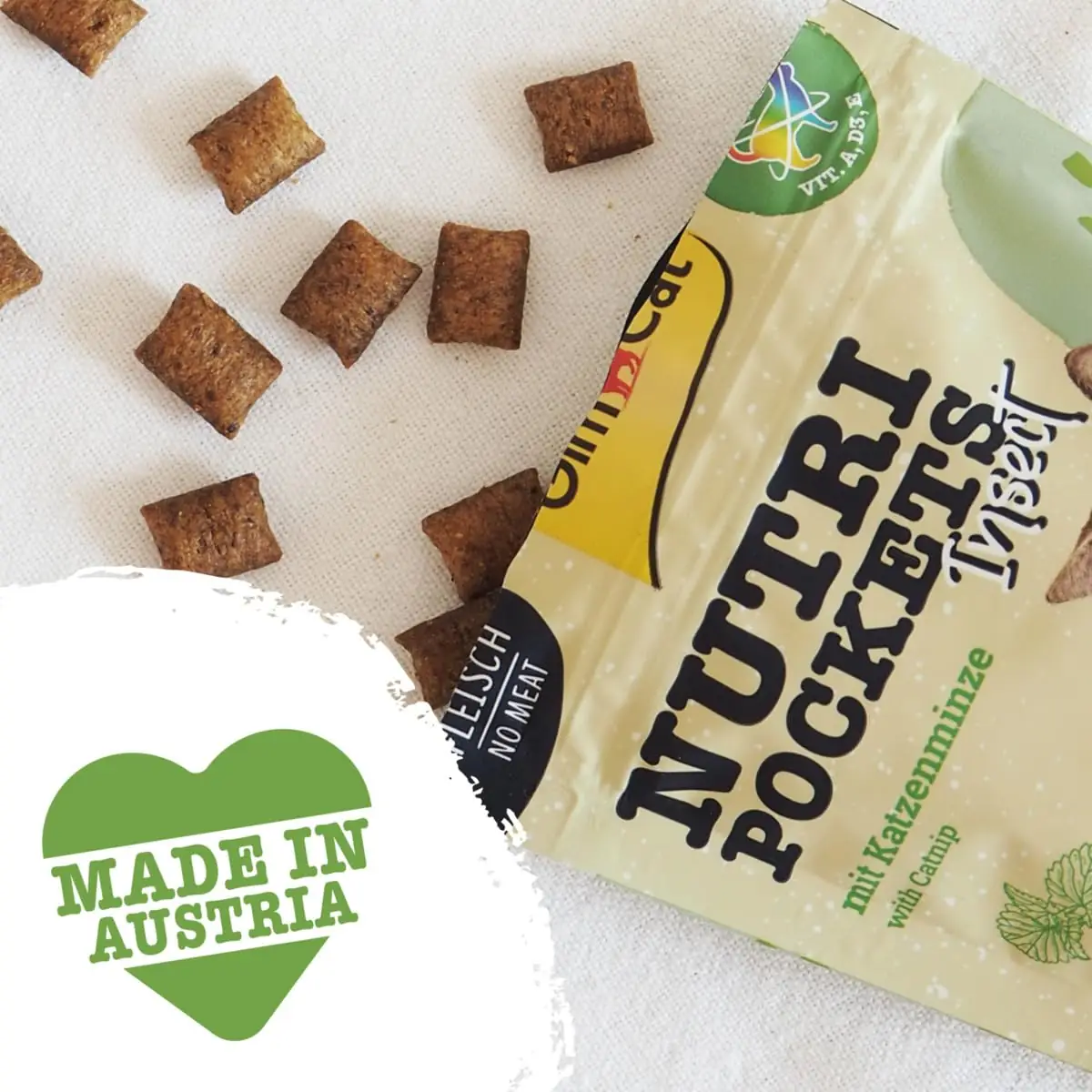 Pakend ja koostisosade loetelu GimCat Nutri Pockets