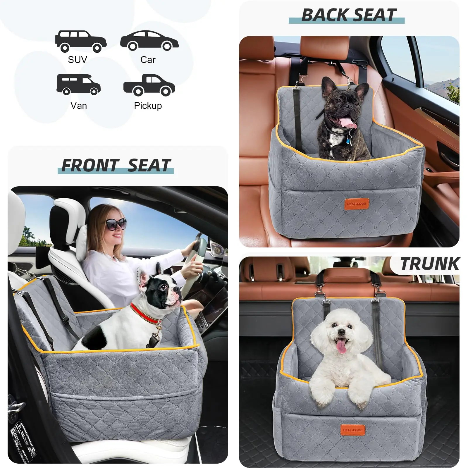 HEGGCOOE car seat-L koera- ja autosisted tagantvaade