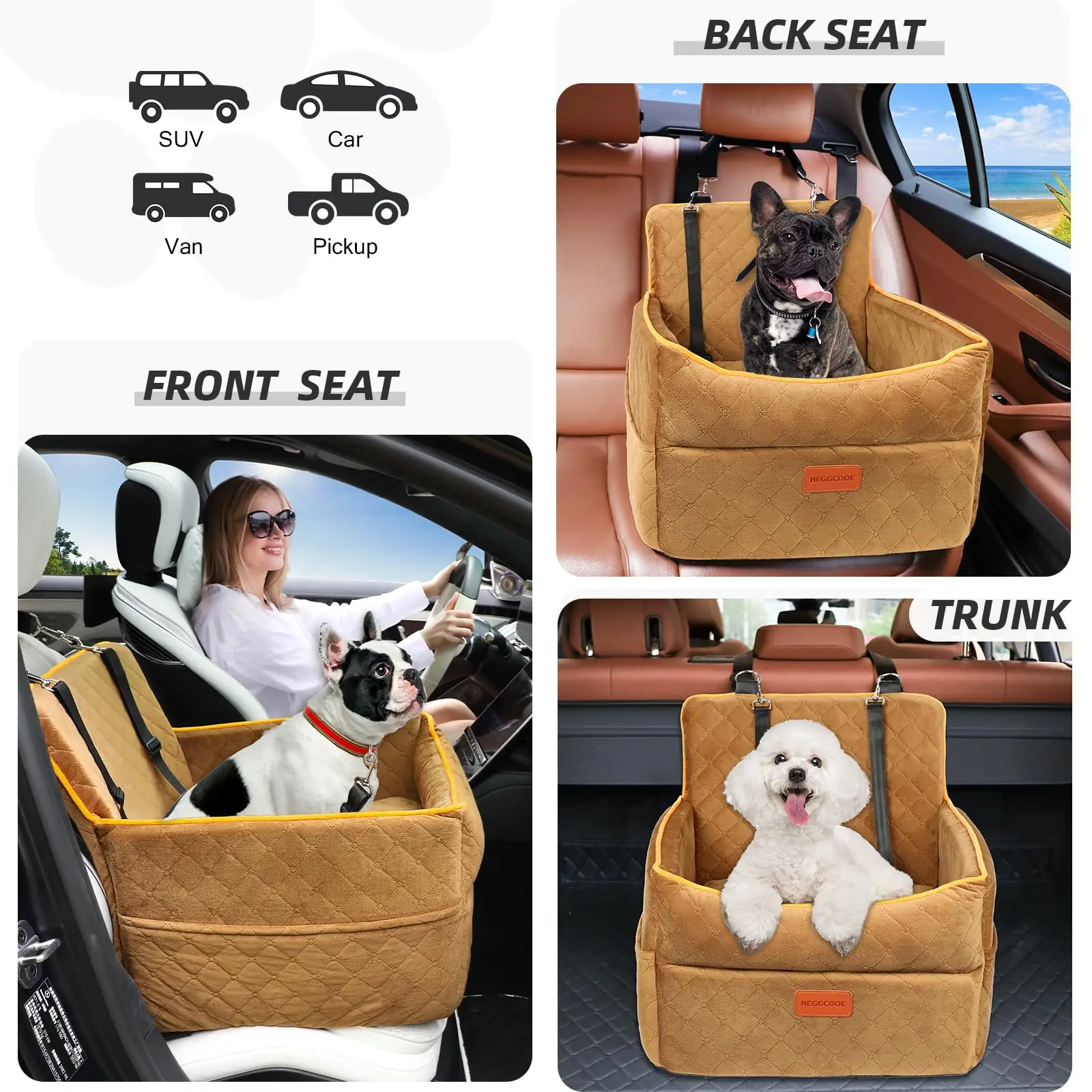 HEGGCOOE car seat koera- ja autosidemed tagantvaade